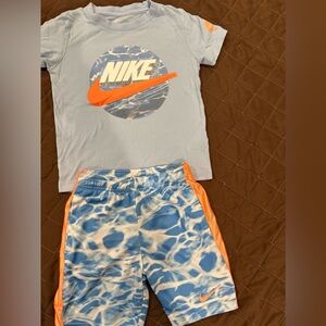 Nike Blue and Orange Kids Matching Set